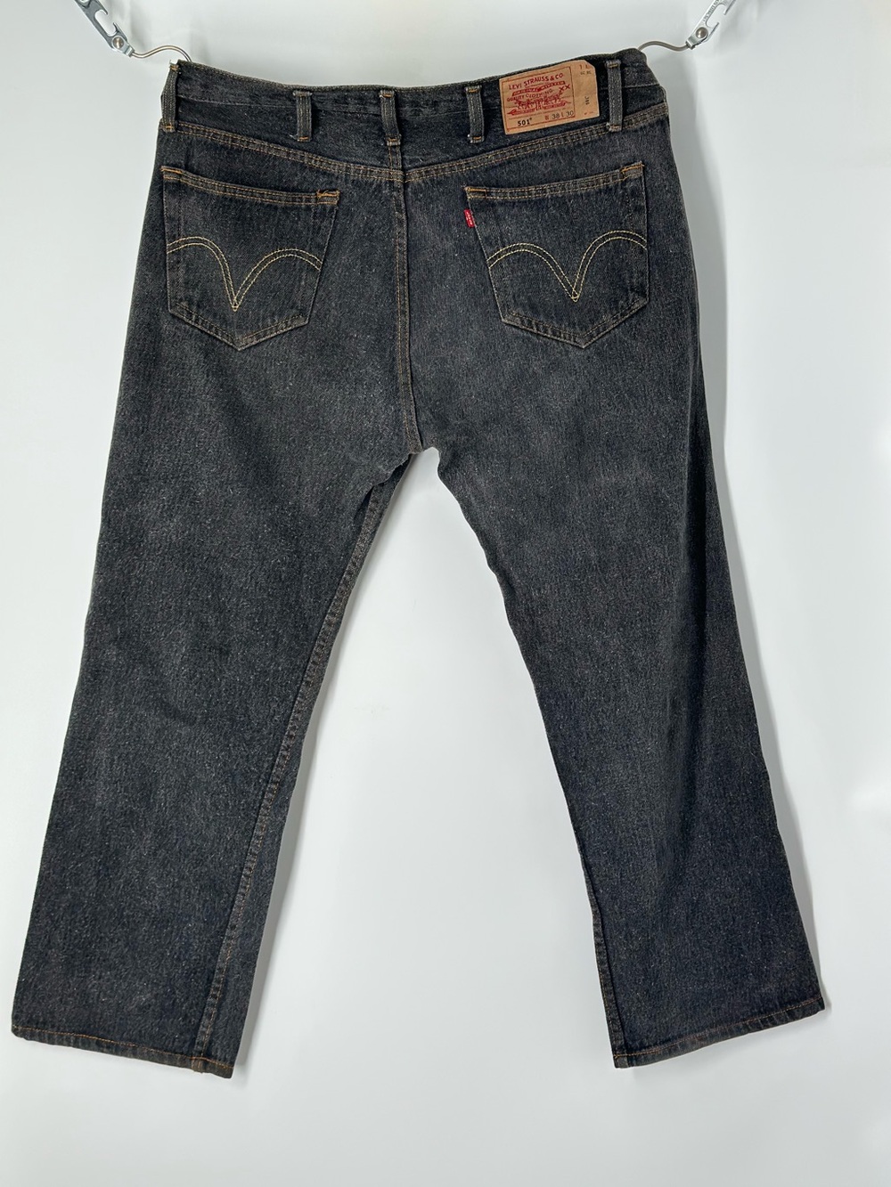Vintage Levis Mens 501 Black Denim Jeans Made in‎ Mexico 100% Cotton 38x28